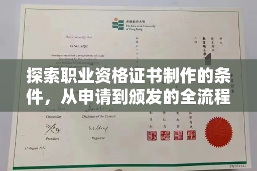 宝坻探索职业资格证书制作的条件，从申请到颁发的全流程解析
