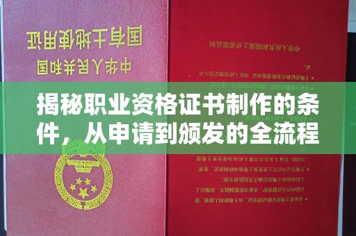 宝坻揭秘职业资格证书制作的条件，从申请到颁发的全流程解析